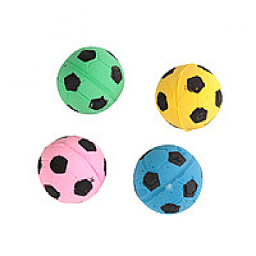 Іграшка для кішок М'яч зефірний футбольний одноколірний 4,5 см в пакеті 4 шт FOX BALL01N