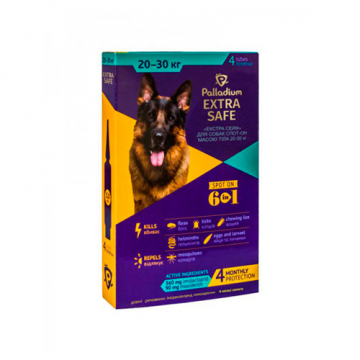 Палладіум краплі від бліх і гельмінтів для собак 20-30 кг Extra Safe