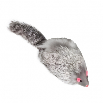 Іграшка для кішок Миша сіра 10 см FOX M004G