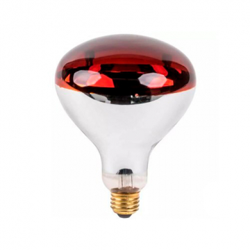 Лампа ИК 150 W 240 V  LuxLight IR R125 твёрдое стекло красная Китай