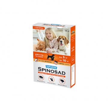 Супериум Спиносад таблетка для котов и собак 5-10 кг SUPERIUM Spinosad