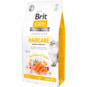 Корм для котов Брит здоровья кожи и шерсти Brit Care Cat GF Haircare Healthy and Shiny Coat 0,4кг
