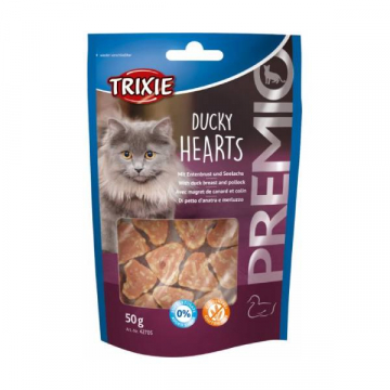 Лакомство для котов Трикси Премио 'Hearts' утка/минтай 50г TRIXIE 31518
