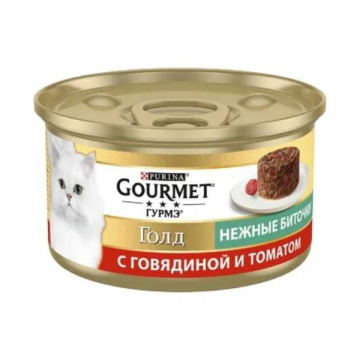 Корм для кошек Гурмет голд нежные биточки говядина томат 85 г