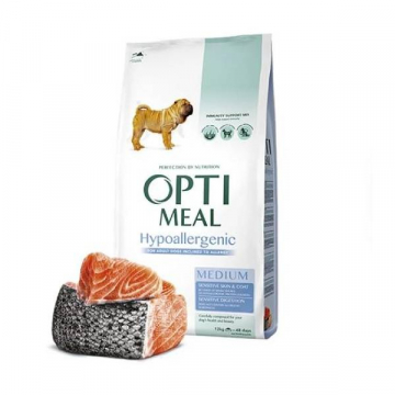 Корм для собак ОПТИМИЛ сухой средних и больших  пород с лососем  1.5 кг OPTIMEAL