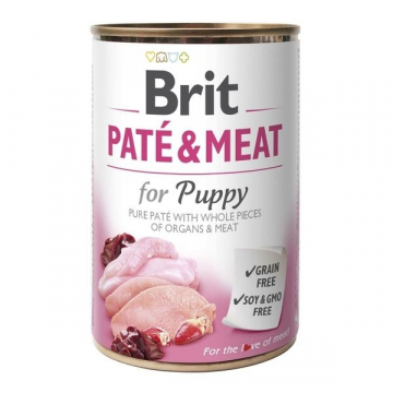 Корм для собак паштет с курицей ииндейкой Brit Paté and Meat Dog k 400 г