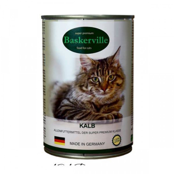 Корм для котов взрослых консервы Baskerville Телятина 400 г