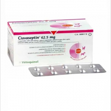 Клавасептин 62,5 мг таблетки №10 Ветокинол (Франция)