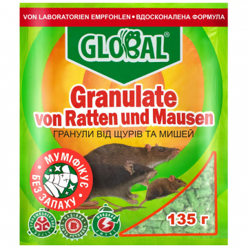 Глобал Global гранула от крыс и мышей пакет 135 г Global Украина