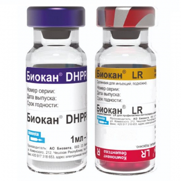 Вакцина Біокан DHPPI + LR 1 доза BioVeta Чехія