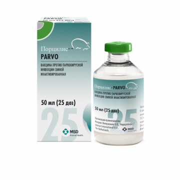 Вакцина Порцилис Ery+Parvo против рожи и парвовироза свиней  25 доз Intervet