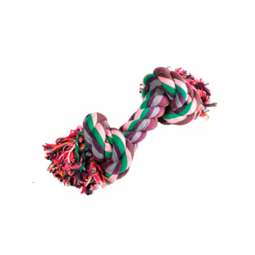 Іграшка для собак Канат-грейфер кольоровий двовузлового 30 см FOX XJ0016