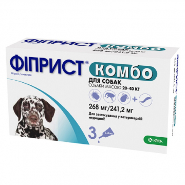 Фіприст Комбо краплі на холку для собак 20-40 кг 2,68 мл 1 піпетка KRKA