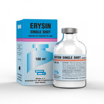 Вакцина против рожи свиней Ерисин Сингл Шот 50 доз флакон BioVeta